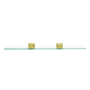 A8450-18 PB/NL - Contemporary II - 18" Glass Shelf - Unlacquered Brass