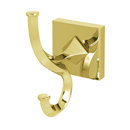 A8499 PB/NL - Contemporary II - Double Robe Hook - Unlacquered Brass