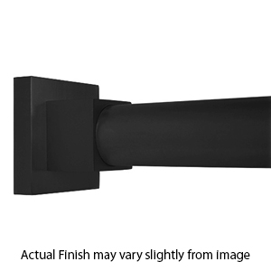 48" Shower Rod - Contemporary Square - Matte Black