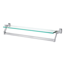 A6527-25 - Cube - 25" Glass Shelf w/Towel Bar - Polished Chrome