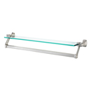 A6527-25 - Cube - 25" Glass Shelf w/Towel Bar - Satin Nickel