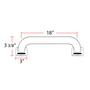 A6524/A0018 - Cube - 18" Grab Bar - Polished Chrome