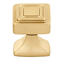 A985-1 - Cube - 1" Square Knob - Satin Brass