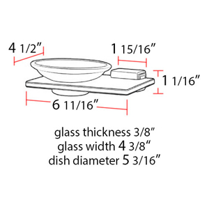 A6530 - Cube - Soap Dish - Polished Nickel