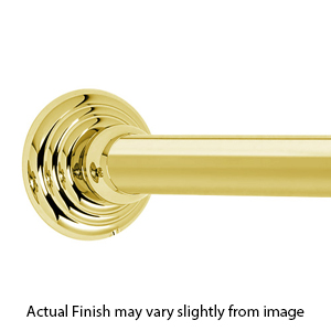 48" Shower Rod - Embassy - Unlacquered Brass