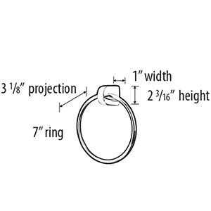 A8940 - Euro - Towel Ring - Polished Chrome