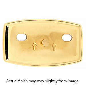 A8990 - Euro - Horizontal Base Plate - Polished Brass