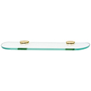 A8950-18 - Euro - 18" Glass Shelf - Polished Brass