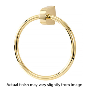 A8940 - Euro - Towel Ring - Polished Brass