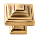 A1525 PA - Geometric - 1.25" Cabinet Knob - Polished Antique