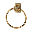 A7940 PA - Geometric - Towel Ring - Polished Antique