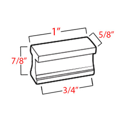 A965 - Linear - 3/4" Cabinet Pull - Polished Nickel