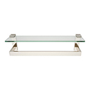 A6427-18 PN - Linear - 18" Glass Shelf w/ Towel Bar - Polished Nickel