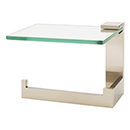 A6465L SN - Linear - Left Hand Tissue Holder w/ Glass Shelf - Satin Nickel