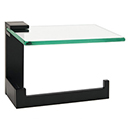 A6465R MB - Linear - Right Hand Tissue Holder w/ Glass Shelf - Matte Black