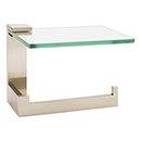 A6465R SN - Linear - Right Hand Tissue Holder w/ Glass Shelf - Satin Nickel