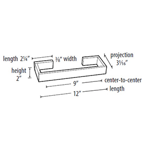 A6420-12 SN - Linear - 12" Towel Bar - Satin Nickel