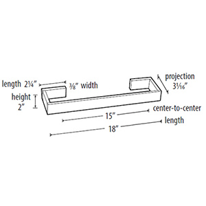 A6420-18 SN - Linear - 18" Towel Bar - Satin Nickel