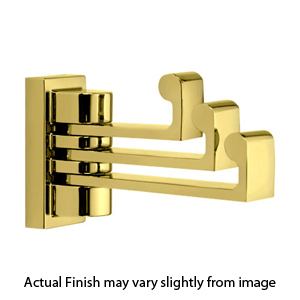 A6885 - Luna - Swivel Robe Hook - Unlacquered Brass