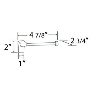 A6866L - Luna - Single Post Tissue Holder LH - Unlacquered Brass