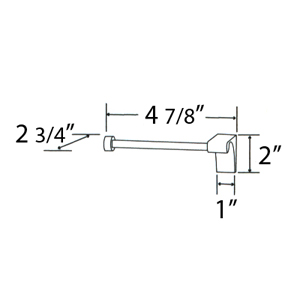 A6866R - Luna - Single Post Tissue Holder RH - Unlacquered Brass