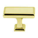 A310-58 PB - Manhattan - 1 5/8" Rectangular Knob - Polished Brass