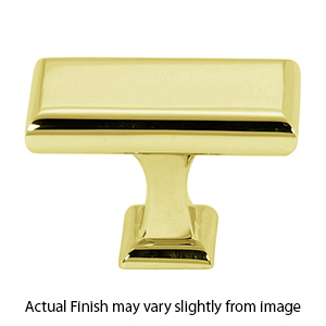 A310-58 PB - Manhattan - 1 5/8" Rectangular Knob - Polished Brass