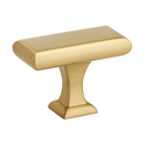 A310-58 SB - Manhattan - 1 5/8" Rectangular Knob - Satin Brass