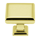 A310-1 PB - Manhattan - 1" Square Knob - Polished Brass