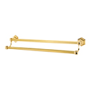 A7725-24 PB/NL - Nicole - 24" Double Towel Bar - Unlacquered Brass