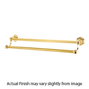 A7725-30 PB/NL - Nicole - 30" Double Towel Bar - Unlacquered Brass