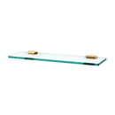 A7750-18 PB/NL - Nicole - 18" Glass Shelf - Unlacquered Brass