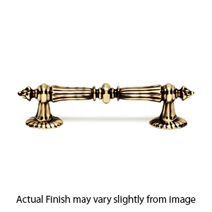 A7529 PA - Ornate Collection - 4 5/8" Cabinet Pull - Polished Antique