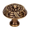 A880-14 - Ribbon & Reed - 1.25" Cabinet Knob - Antique English Matte