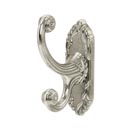 A8599 SN - Ribbon & Reed - Double Robe Hook - Satin Nickel