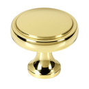 A980-14 - Royale - 1.25" Round Knob - Unlacquered Brass