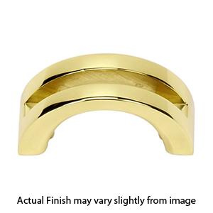 A421 PB/NL - Slit-Top - 1.5" Cabinet Knob/Pull - Unlacquered Brass