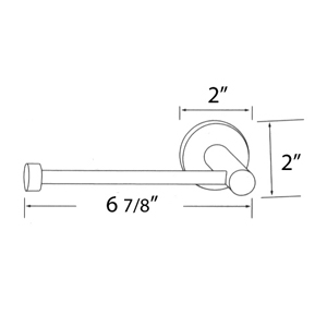 A8361 SB - Contemporary I - Single Post Tissue Holder - Satin Brass