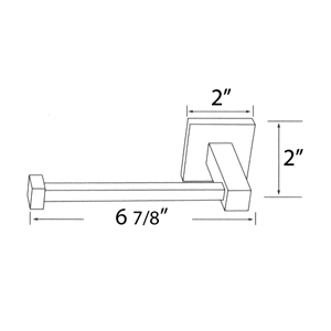 A8461 SB - Contemporary II - Single Post Tissue Holder - Satin Brass