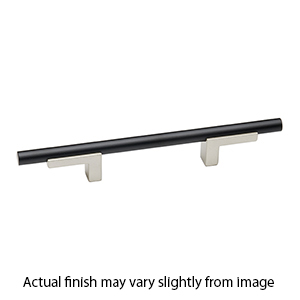 A2803-4 MN/MB - Vita Bella - 4" Cabinet Pull w/ Smooth Bar - Matte Nickel/ Matte Black