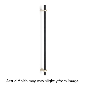 D2901-18 MN/MB - Vita Bella - 18" Appliance Pull w/ Knurled Bar - Matte Nickel/ Matte Black