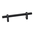 A2901-3 MB - Vita Bella - 3" Cabinet Pull w/ Knurled Bar - Matte Black