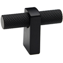 A2901 MB - Vita Bella - 1.75" Cabinet T-Knob w/ Knurled Bar - Matte Black