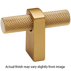 A2901 CHP - Vita Bella - 1.75" Cabinet T-Knob w/ Knurled Bar - Champagne