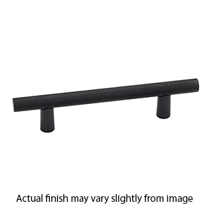 A2902-4 MB - Vita Bella - 4" Cabinet Pull w/ Knurled Bar - Matte Black