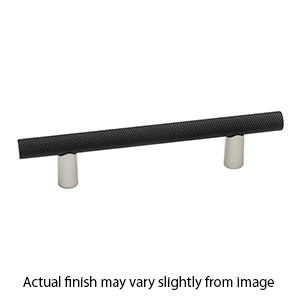 A2902-12 MN/MB - Vita Bella - 12" Cabinet Pull w/ Knurled Bar - Matte Nickel/ Matte Black