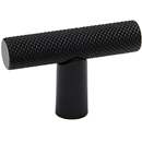 A2902 MB - Vita Bella - 1.75" Cabinet T-Knob w/ Knurled Bar - Matte Black