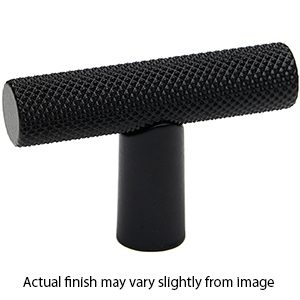 A2902 MB - Vita Bella - 1.75" Cabinet T-Knob w/ Knurled Bar - Matte Black