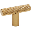 A2902 CHP - Vita Bella - 1.75" Cabinet T-Knob w/ Knurled Bar - Champagne