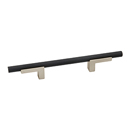 A2903-3 MN/MB - Vita Bella - 3" Cabinet Pull w/ Knurled Bar - Matte Nickel/ Matte Black